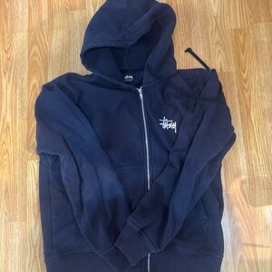 Stussy Midnight Blue Zip-Up Hoodie